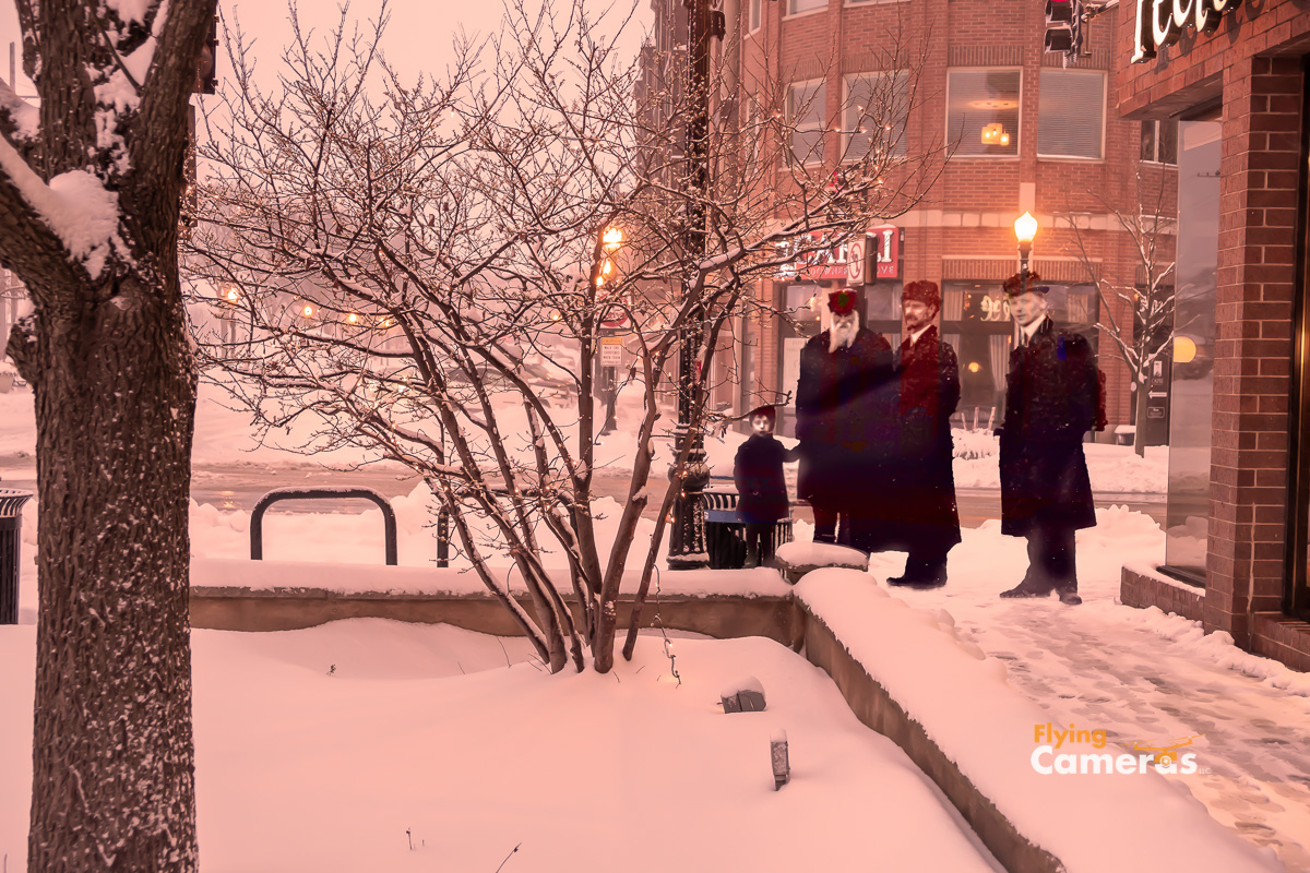 2021 recreation of 1880's photo of downer grove residents